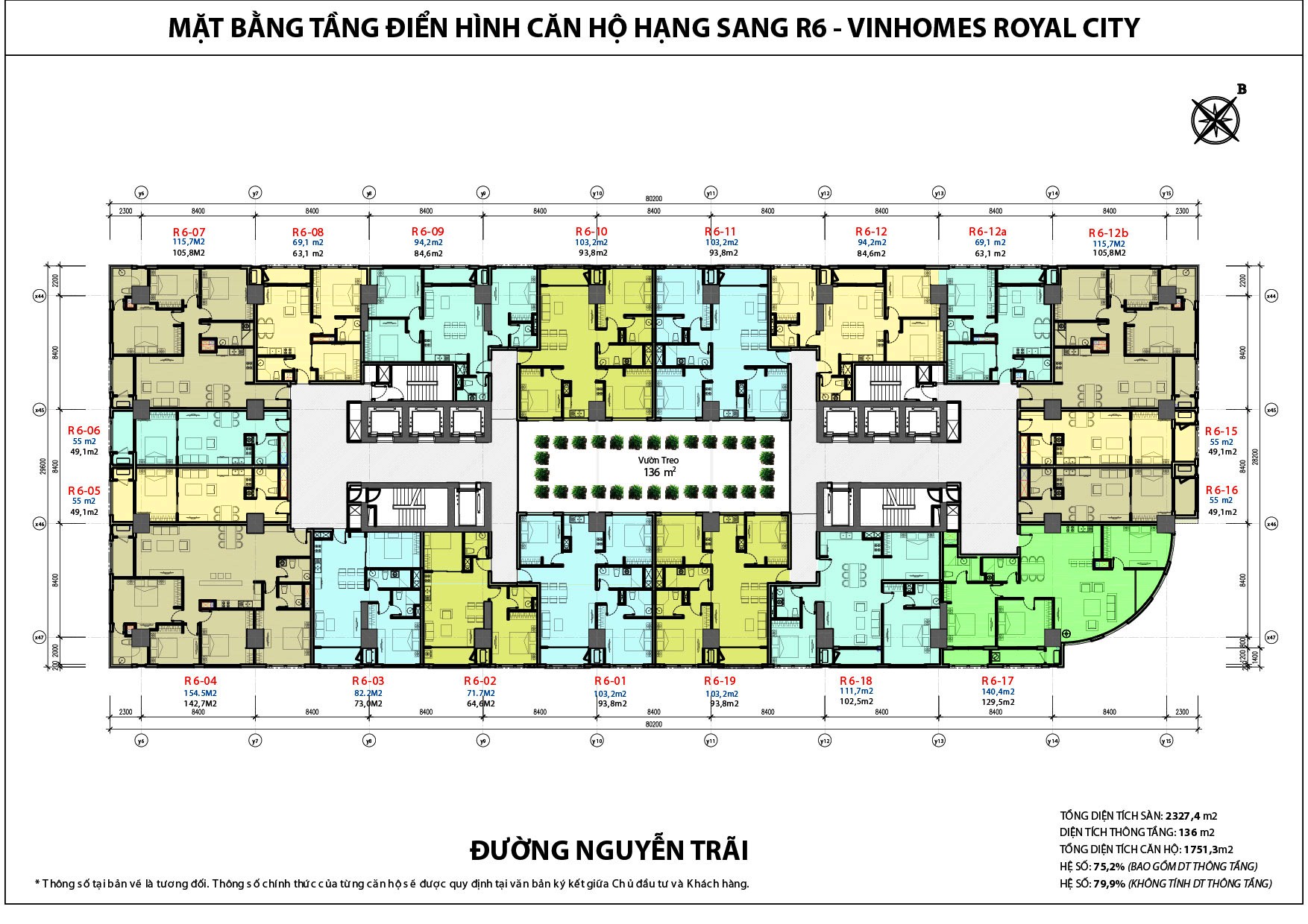 mặt bằng royal city r6